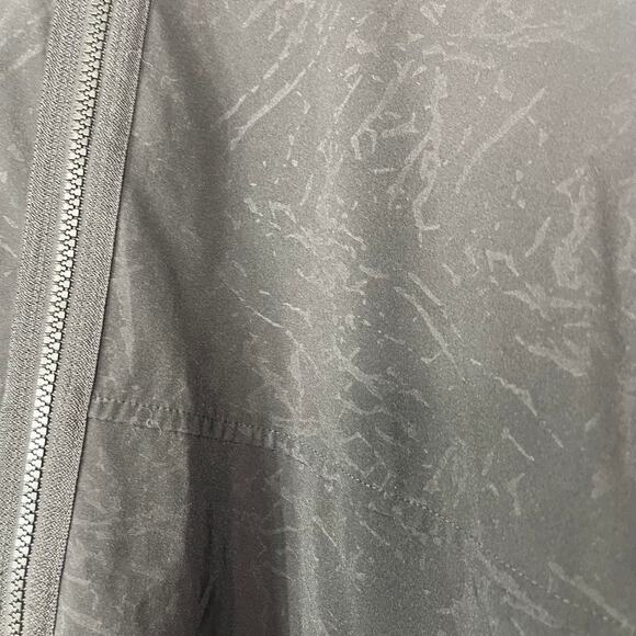 Adidas women's medium jacket light weight black zip front hooded gray pattern - Picture 4 of 16